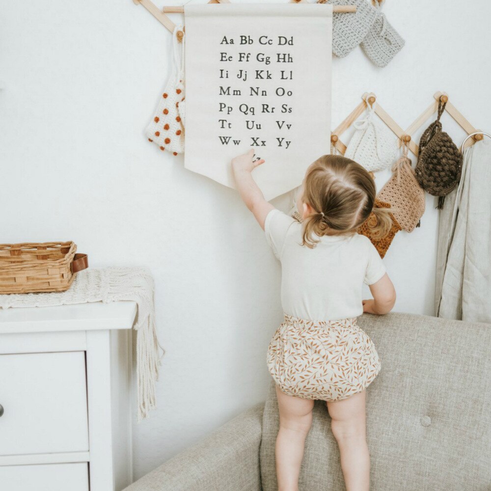 Large Alphabet Wall Canvas Banner