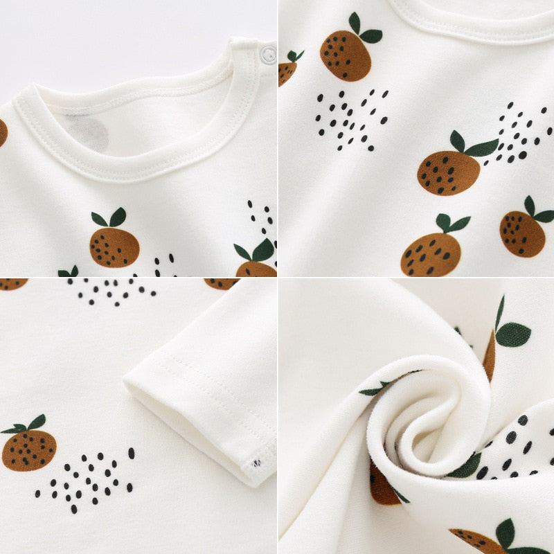 Fruit Pattern Sweatshirt & Pants