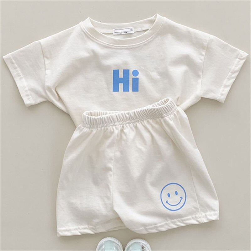 Hi Print Tee And Shorts Set