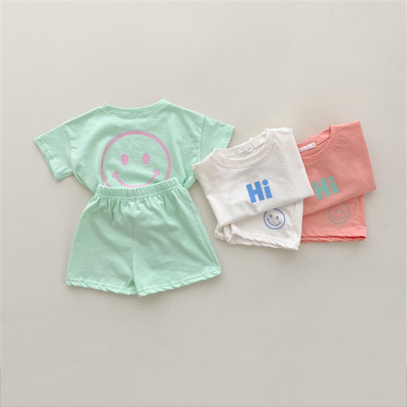 Hi Print Tee And Shorts Set