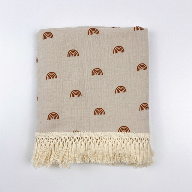 Cotton Blanket With Tassel