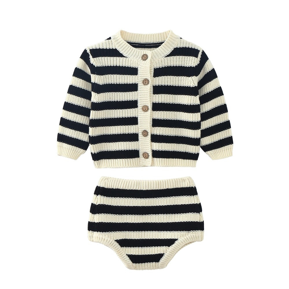 Striped Knitwear Set