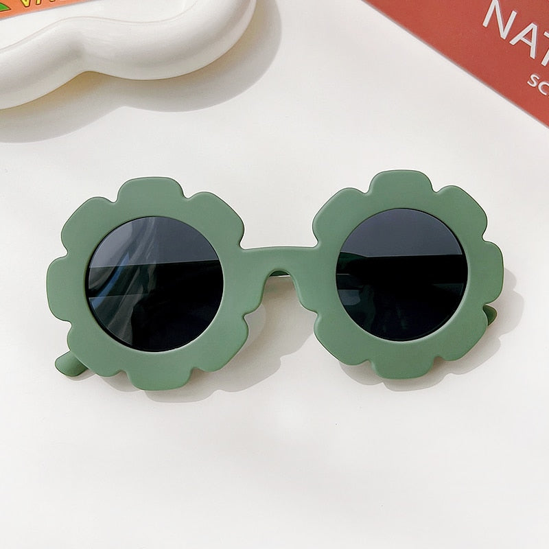 Round Flower Sunglasses