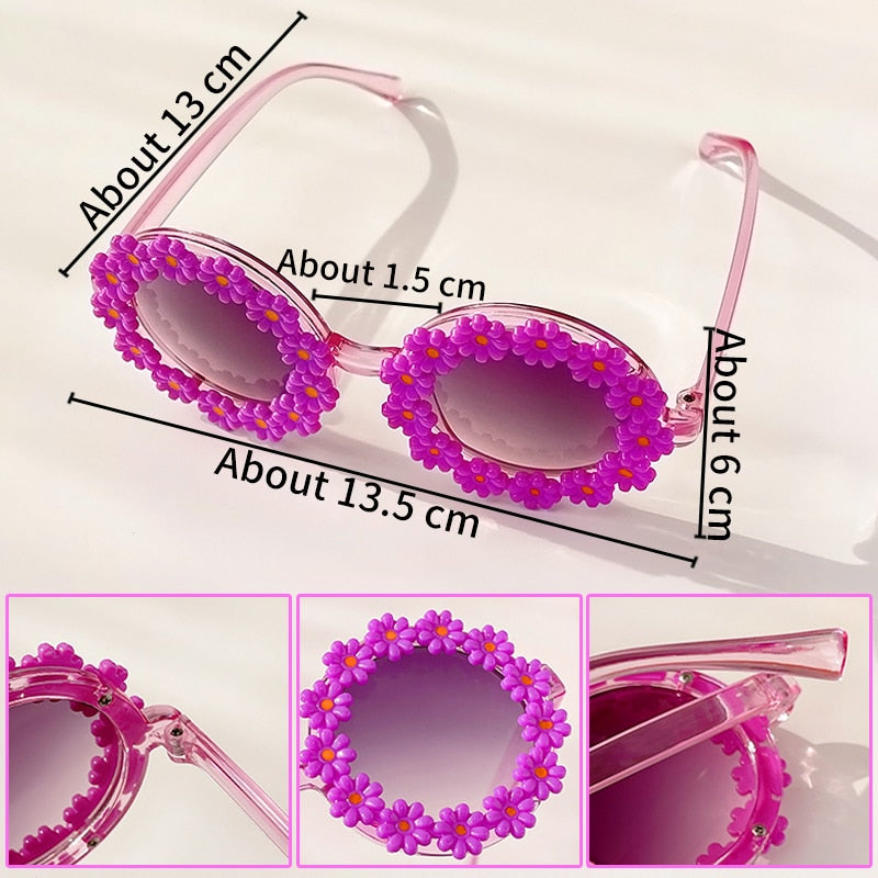 Round Flower Sunglasses