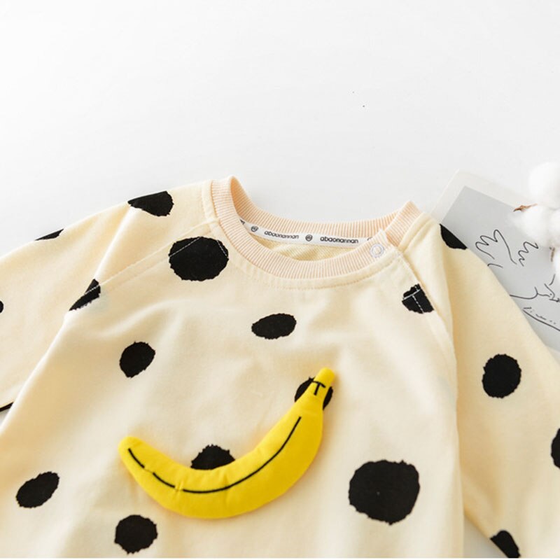 HAPPY SMILE Banana Dot/Striped Romper
