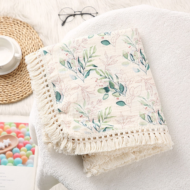 Cotton Blanket With Tassel