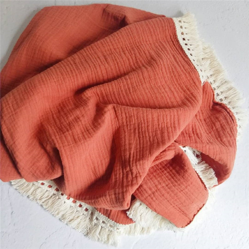 Cotton Blanket With Tassel