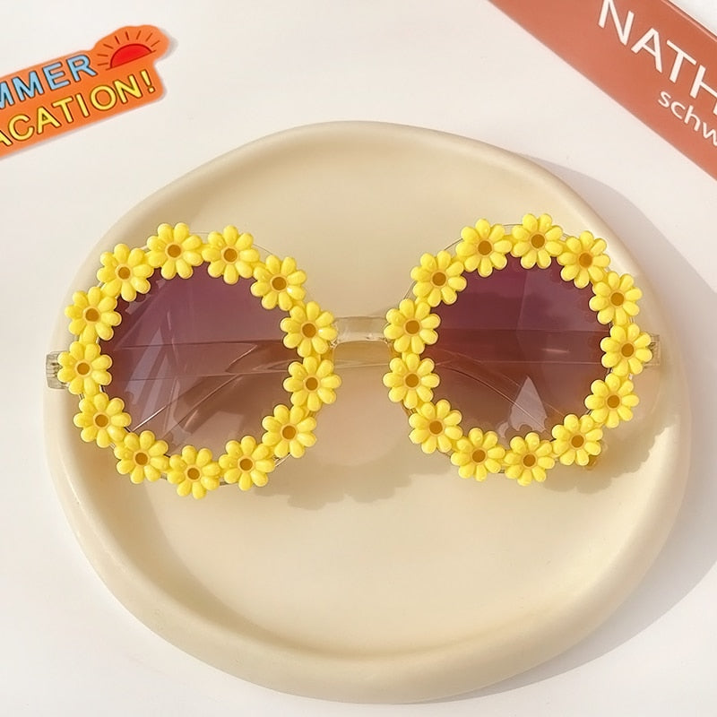 Round Flower Sunglasses