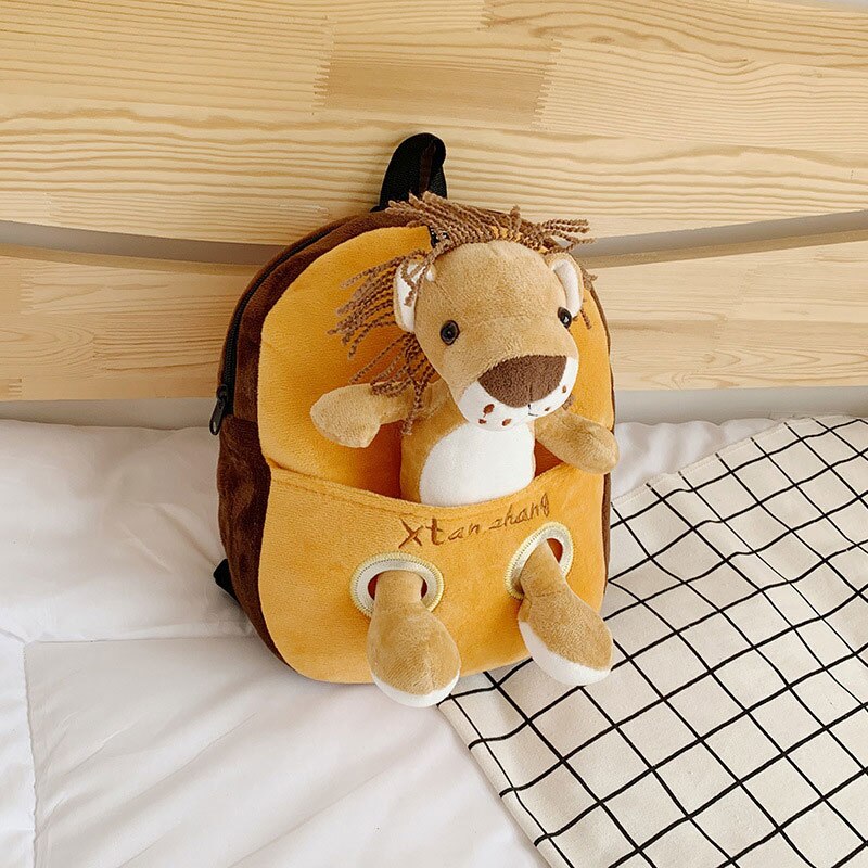 Plush Animals Backpack With Anti-Lost Rope