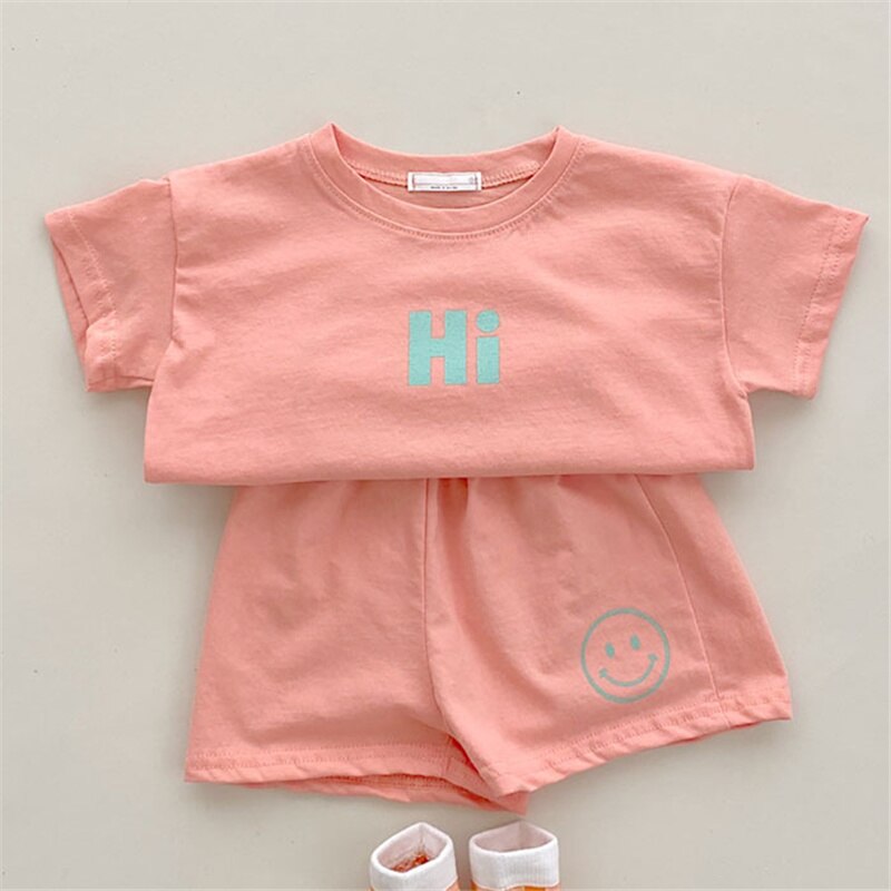 Hi Print Tee And Shorts Set