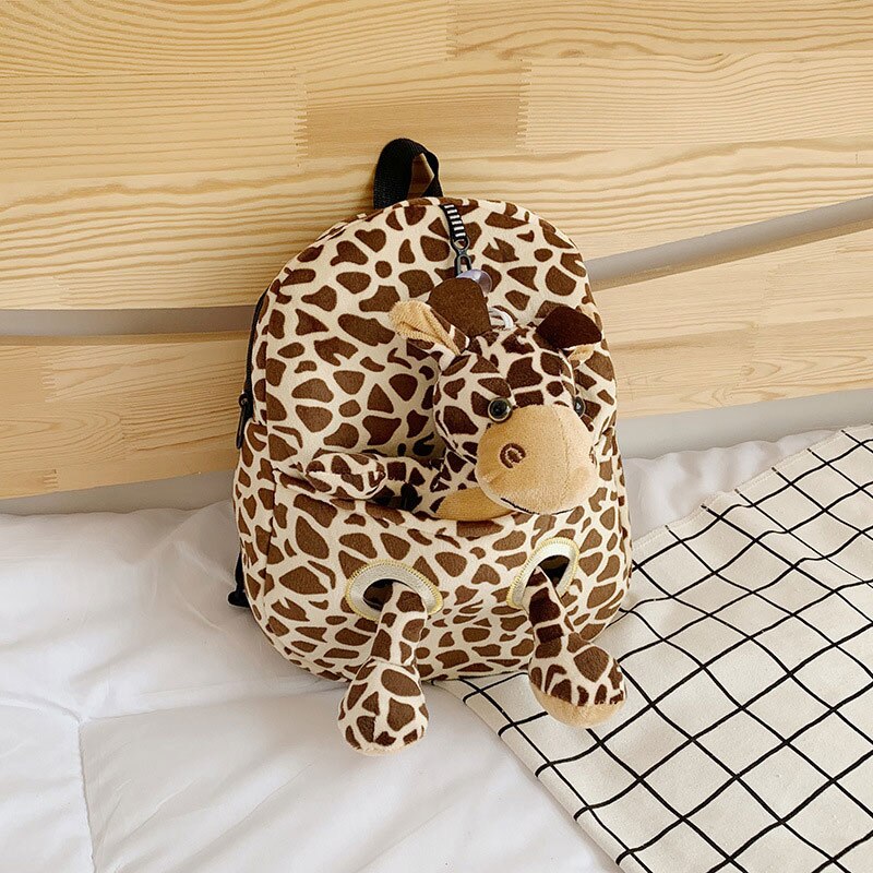 Plush Animals Backpack With Anti-Lost Rope