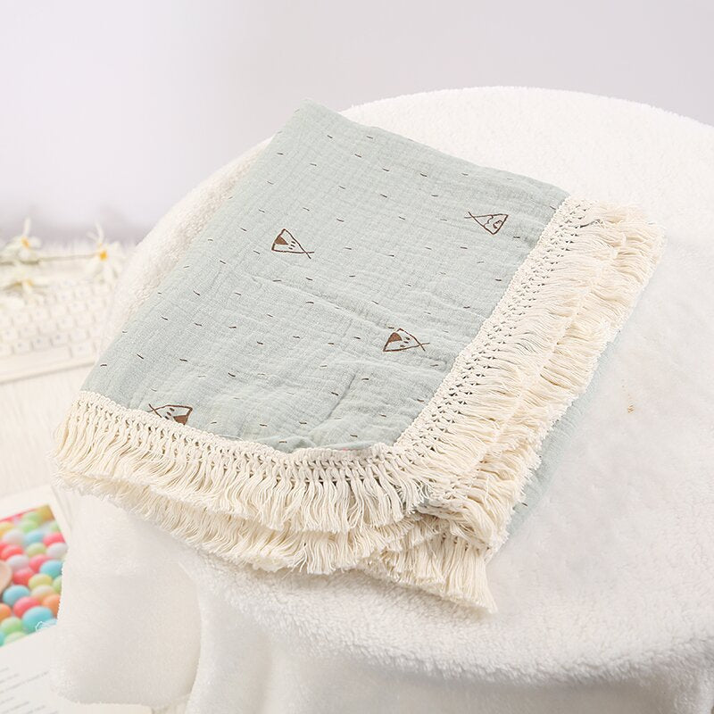 Cotton Blanket With Tassel