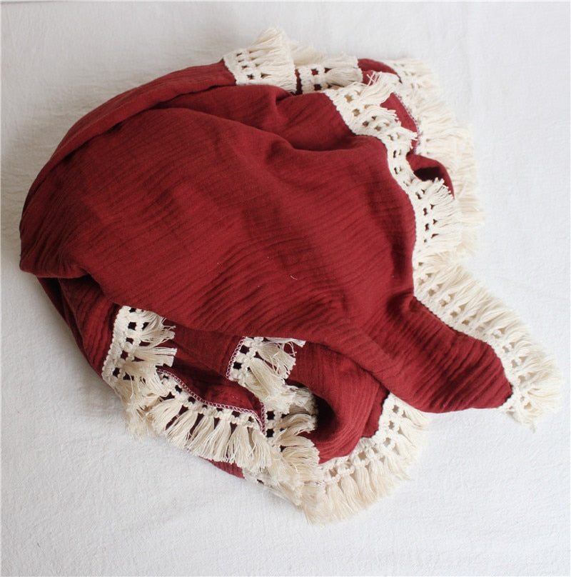 Muslin Blanket With Tassel