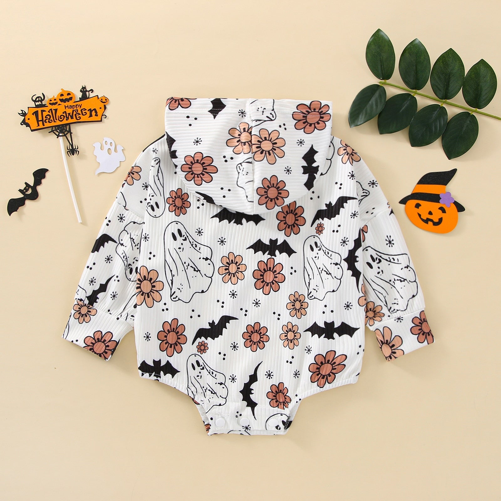 Flower Ghost Pattern Jumpsuit