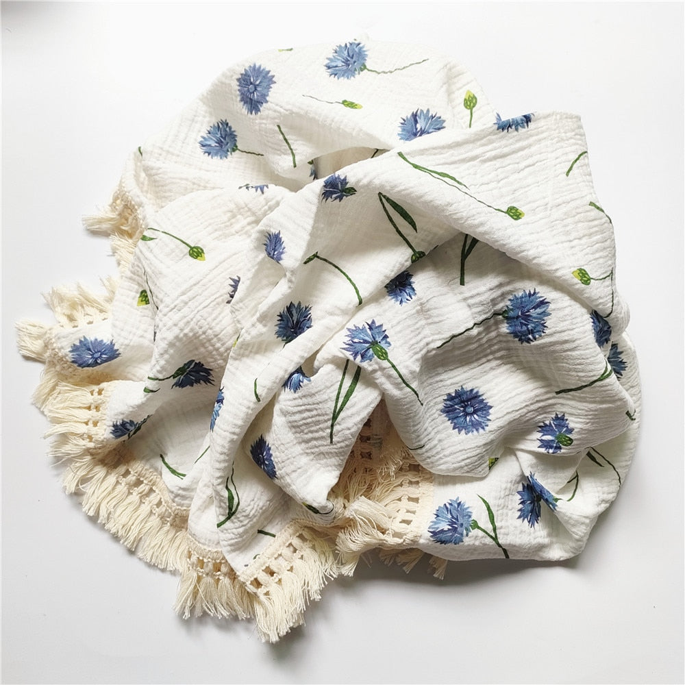 Cotton Blanket With Tassel