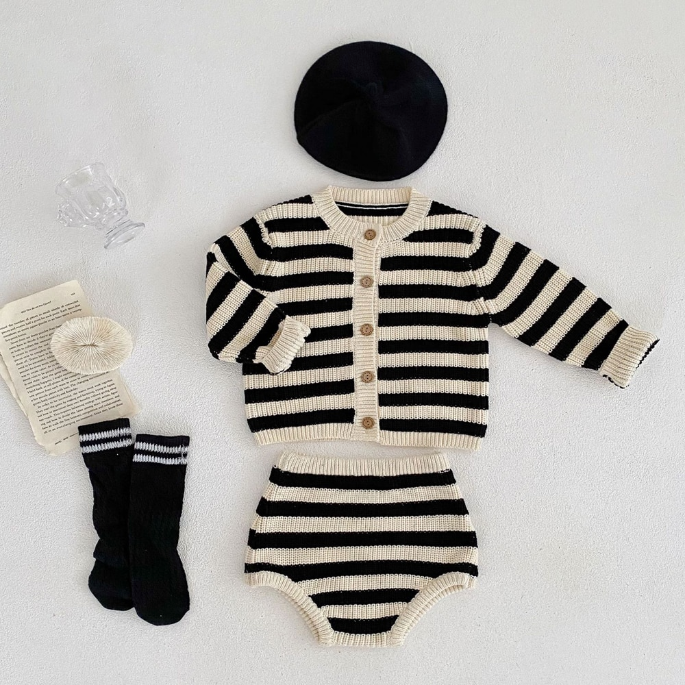 Striped Knitwear Set