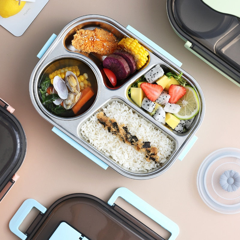 Stainless Steel Lunch Box with Compartments Storage Container