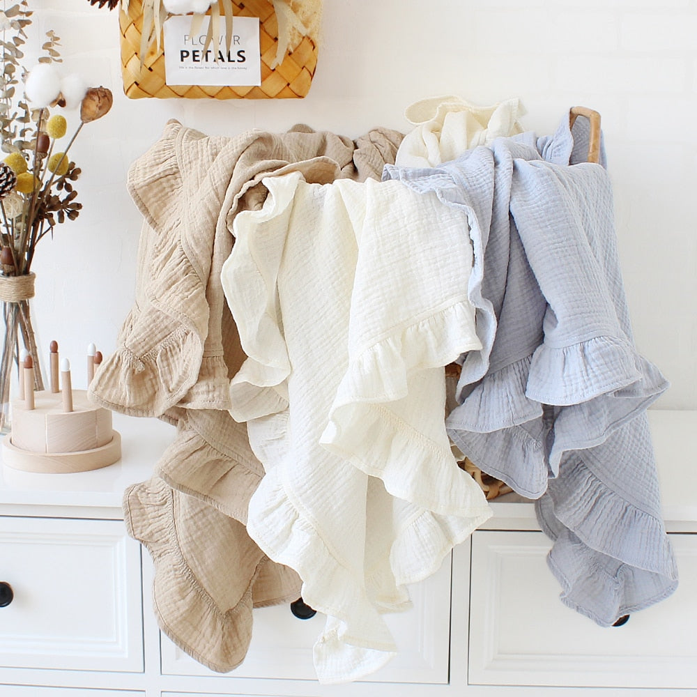 Muslin Ruffle Blanket