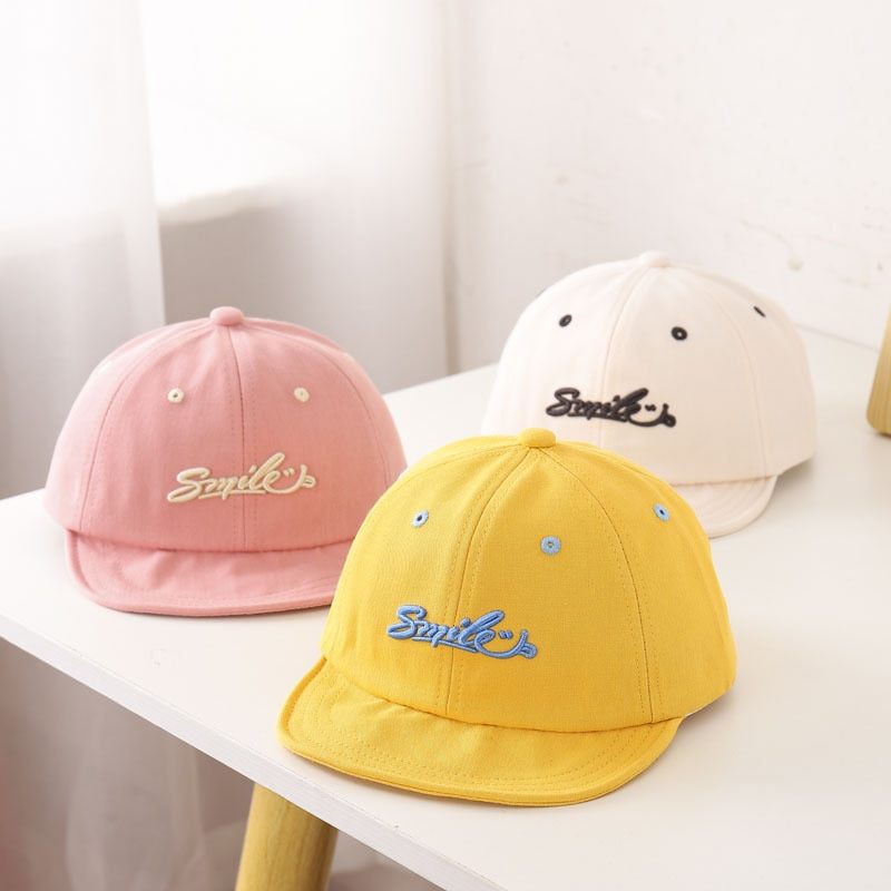 Smile Embroidered Letter Baseball Cap