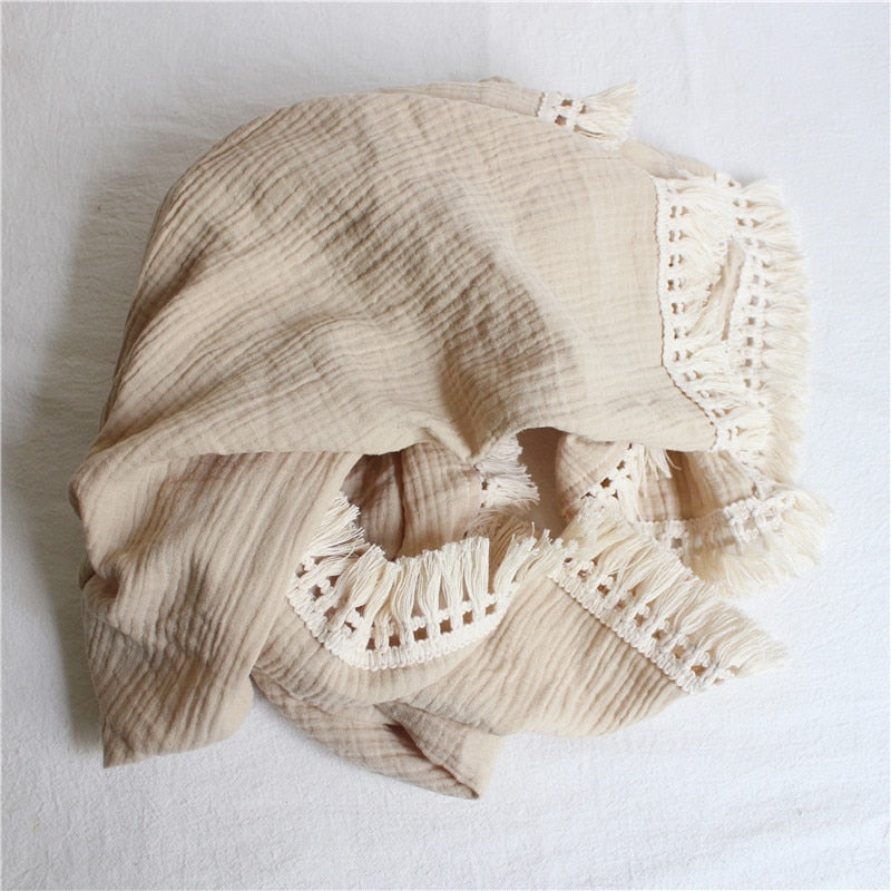 Cotton Blanket With Tassel