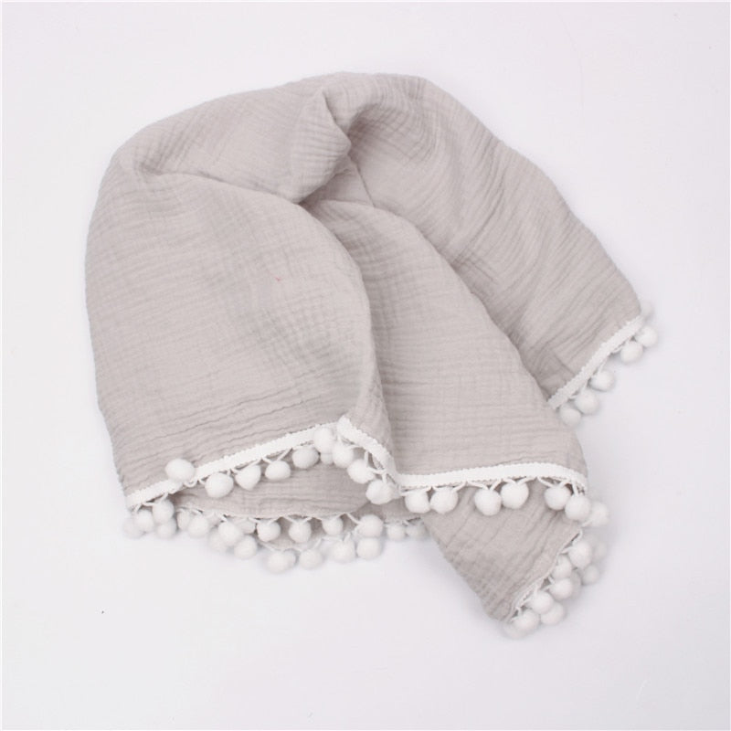 Muslin Blanket With Tassel