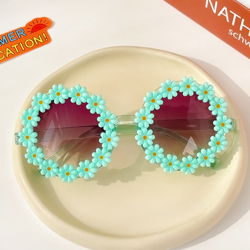 Round Flower Sunglasses