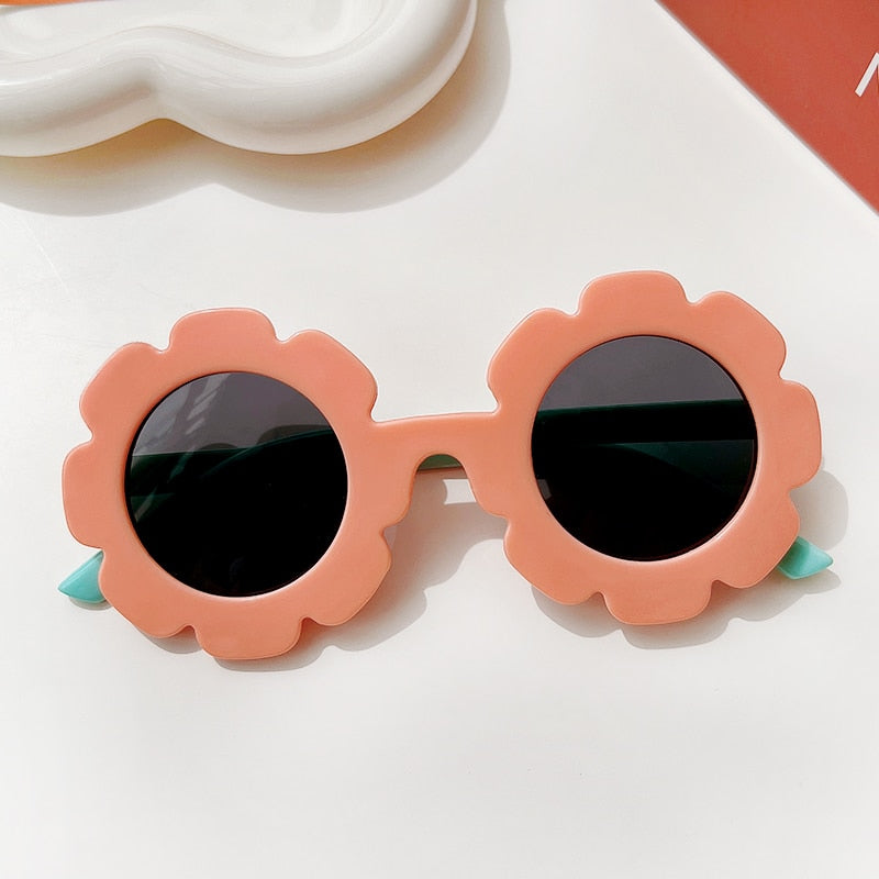 Round Flower Sunglasses