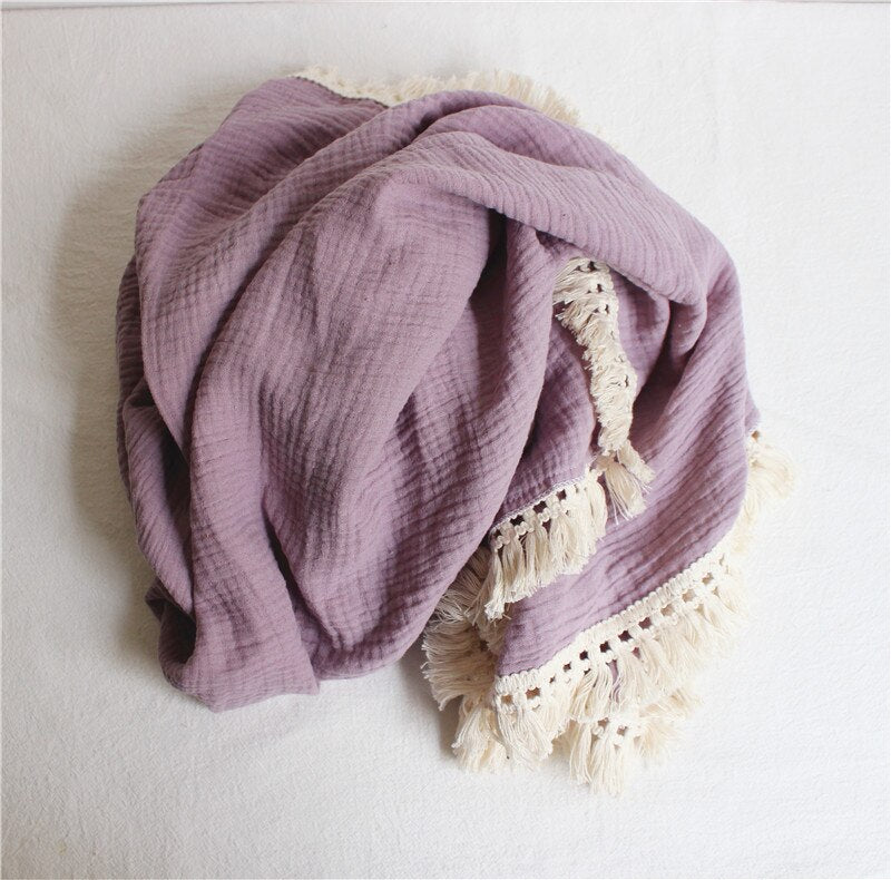 Muslin Blanket With Tassel