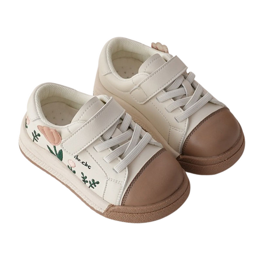 Leather Flower Casual Shoes