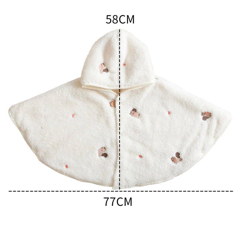 Baby cape with size dimensions