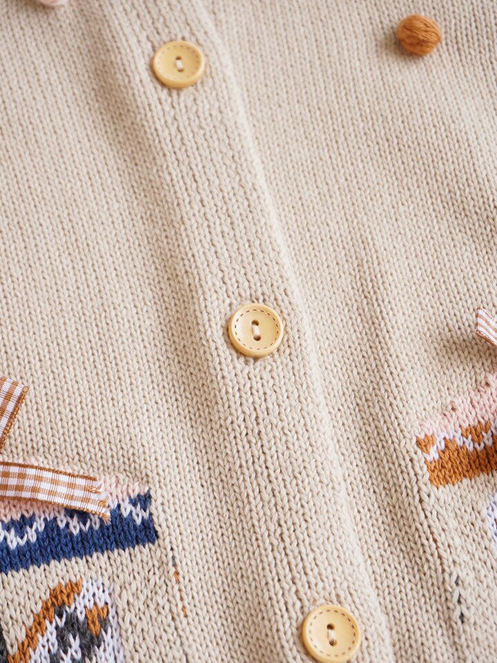 Close-up of carousel pocket and buttons