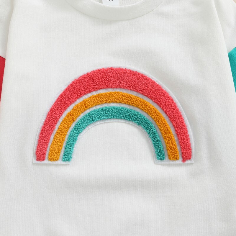 Close-up of fluffy chenille rainbow