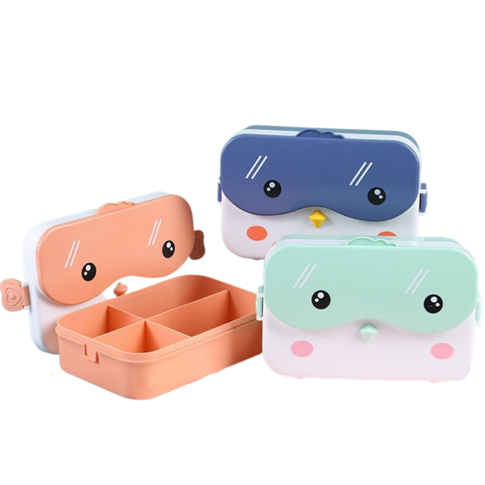 Anime Stainless Steel Grid Lunch Box