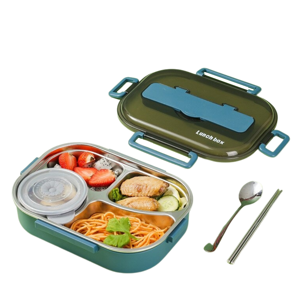 Stainless Steel Lunch Box with Compartments Storage Container