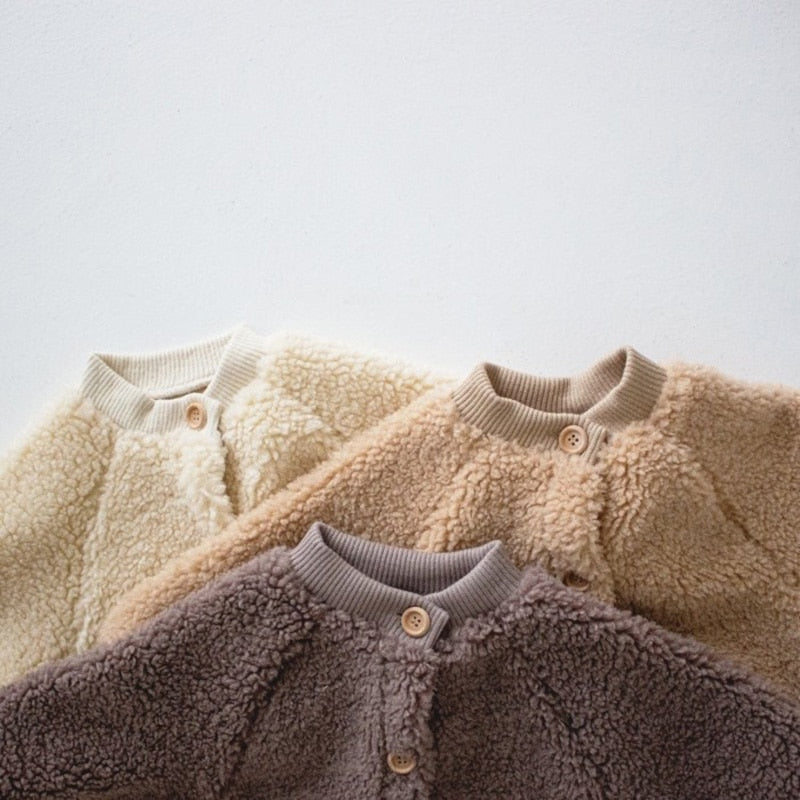 Stacked teddy fleece rompers